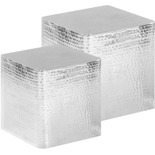 Sohvapöydät 2 kpl hopea alumiini_1