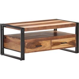 Sohvapöytä 100x55x45cm täysi akaasiapuu seesamviimeistelyllä