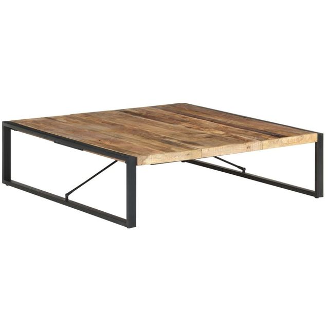 Sohvapöytä 140x140x40cm karkea mangopuu_1