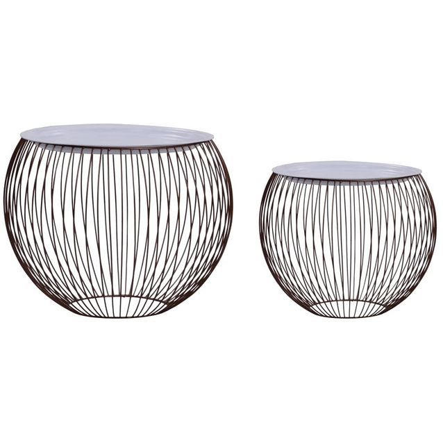 Sohvapöytä 2 kpl kullanvärinen_1