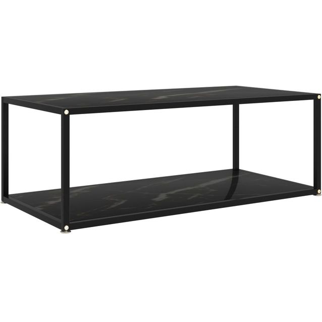 Sohvapöytä musta 100x50x35cm karkaistu lasi_1