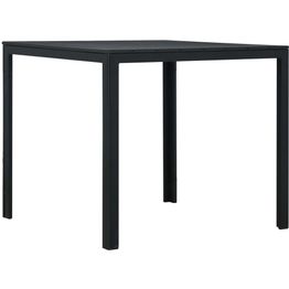 Sohvapöytä musta 78x78x74 cm hdpe puutyyli