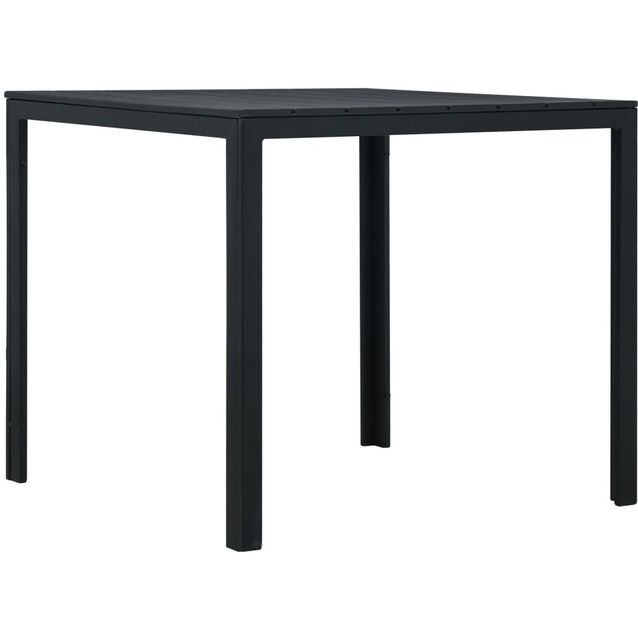 Sohvapöytä musta 78x78x74 cm hdpe puutyyli_1