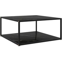 Sohvapöytä musta 80x80x35cm karkaistu lasi