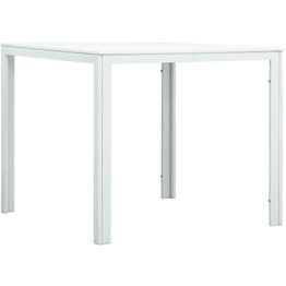 Sohvapöytä valkoinen 78x78x74 cm hdpe puutyyli