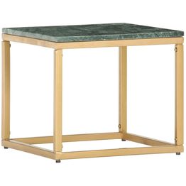 Sohvapöytä vihreä 40x40x35 cm aito kivi marmorikuviolla