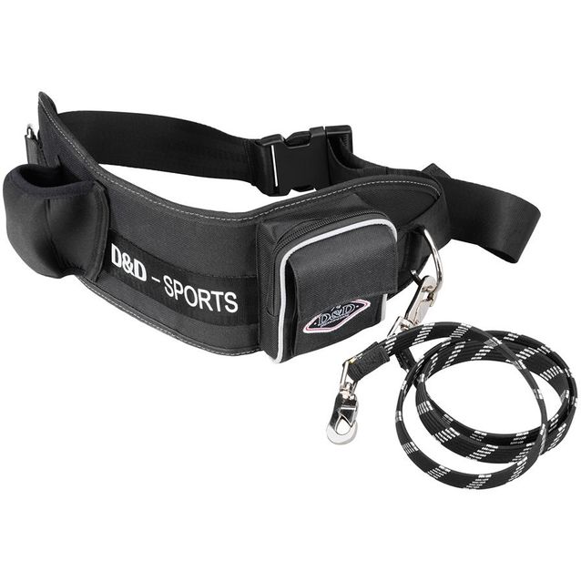 Sports talutusvyö suurille koirille D D 110cm musta