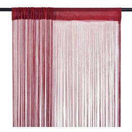 String-verhot 2 kpl 140x250 cm viininpunainen