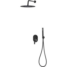 Sadesuihkusetti FinePRICE 201, ruostumaton teräs, musta