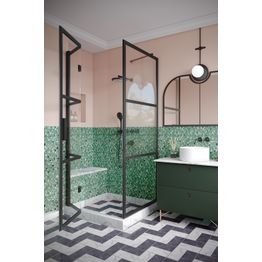 Suihkunurkka Hietakari Bläk 888 Tokyo kiinteä seinä ja taittuva ovi eri kokoja