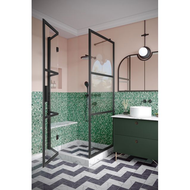 Suihkunurkka Hietakari Bläk 888 Tokyo kiinteä seinällä ja taittuva ovi eri kokoja