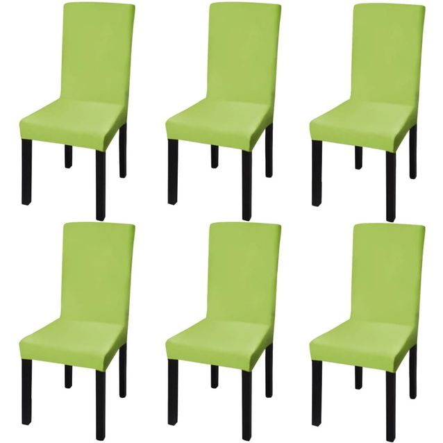 Suora venyvä tuolinsuoja 6 kpl vihreä_1