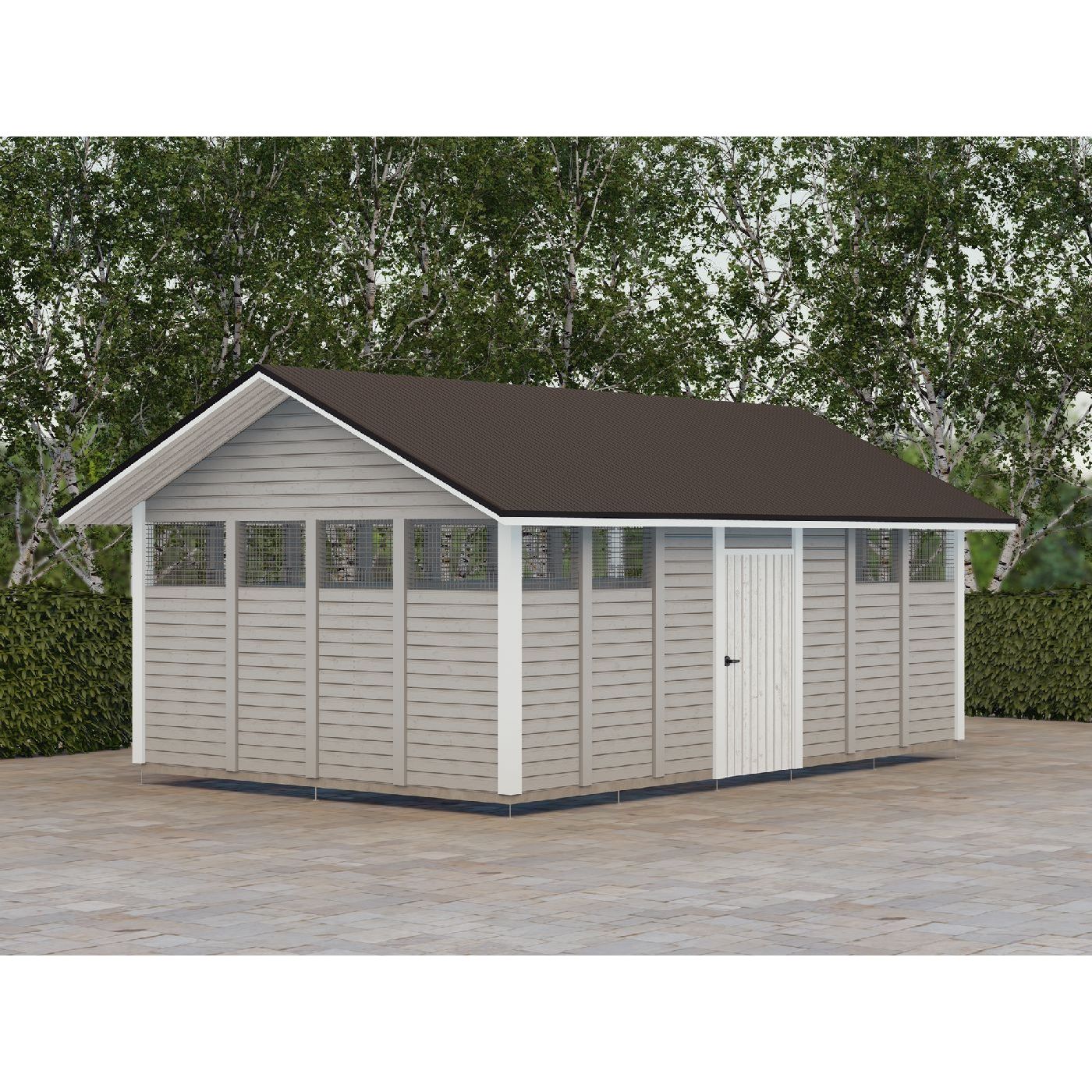 Roskakatos Timburg RK30, 7040x4236mm, 29.8m², puuvalmis