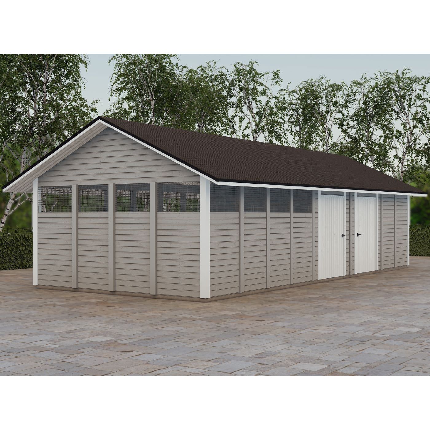 Roskakatos Timburg RK43V, 10040x4236mm, 42.5m², puuvalmis