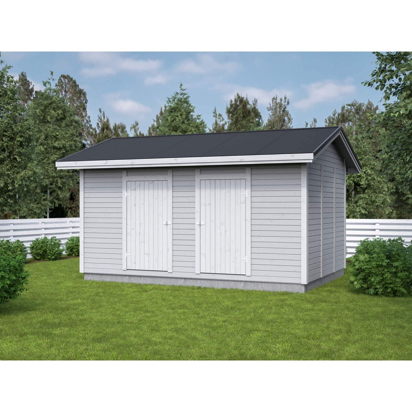 Elementtivarasto Timburg E10b 4540x3180 mm 14.44 m² puuvalmis