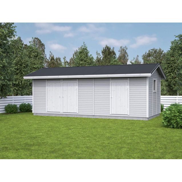 Elementtivarasto Timburg E13 7040x3180 mm 22.39 m² puuvalmis