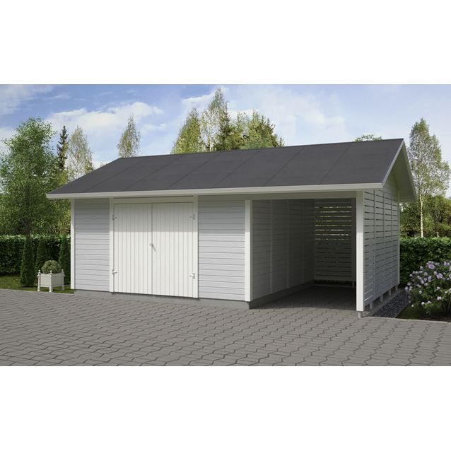 Elementtivarasto Timburg E17M 6040x4240 mm 25.59 m² puuvalmis