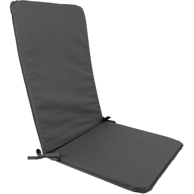 Seat/back cushion OHIO-2 waterproof, 50x120xH2,5cm, dark grey
