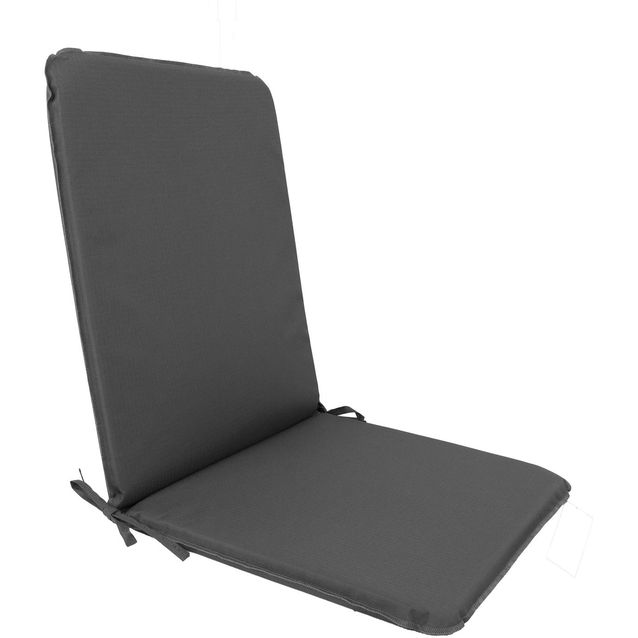 Seat/back cushion OHIO-2 waterproof, 43x90xH2,5cm, dark grey