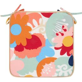 Tuolin pehmuste Home4You NORDIC kukkakuosi 39x39x2,5 cm, monivärinen