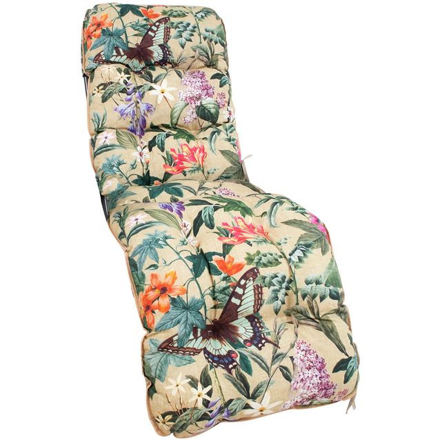 Cushion for chair BADEN-AMAZONIA 48 x 165 cm, beige floral