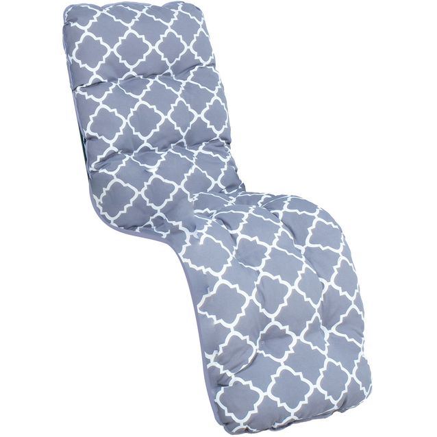 Cushion for chair BADEN-BADEN 48 x 165 cm, grey rhombus