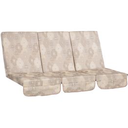 Pihakeinun pehmuste Home4You MONTREAL 114x52x9 cm, beige, ympyräkuosi, 3-osainen