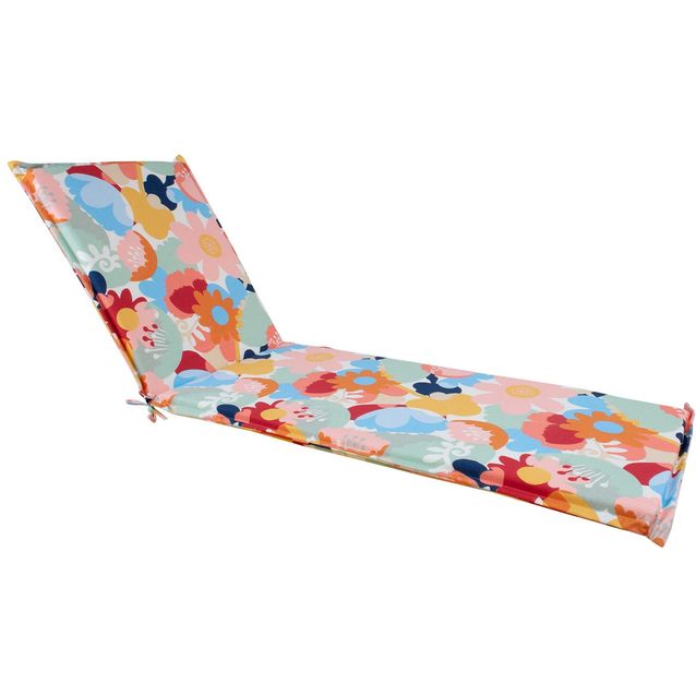 Deck chair pad NORDIC FLOWER 55x190x5cm