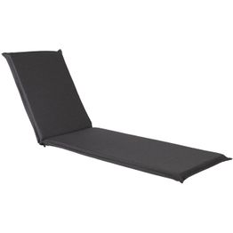 Aurinkotuolin pehmuste Home4You SUMMER 55x190xK5 cm, musta