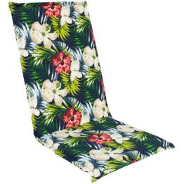 Tuolin pehmuste Home4You SUMMER kukkakuosi 48x115xK4,5 cm, tumma kukkakuosi