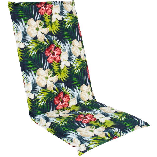 Cushion for chair SUMMER FLOWER 48x115x4,5cm, dark floral