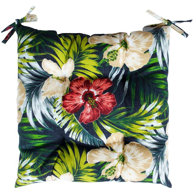 Cushion for chair SUMMER FLOWER 40x40cm, dark floral