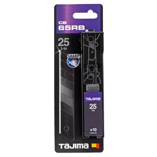 Varaterät Tajima Dora Razar Black, 25mm, 10 kpl