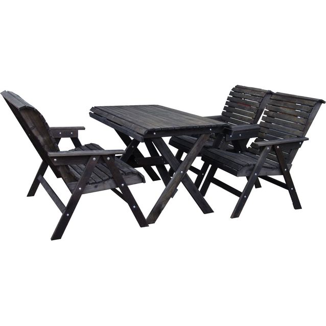 Kalusteryhmä Lemmikki N109h 130cm 2+1+1+pöytä harmaa, 2-laatu