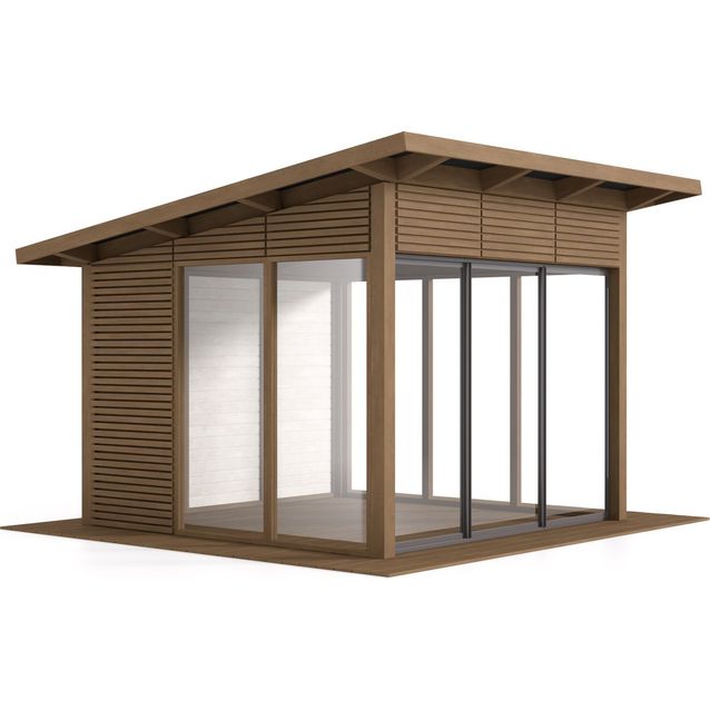 Lasipaviljonki 3x3m pulpettikatolla