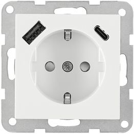 Pistorasia 1-osainen Tamcontrol Visio S 1x USB-C ja 1x USB-A - eri värejä