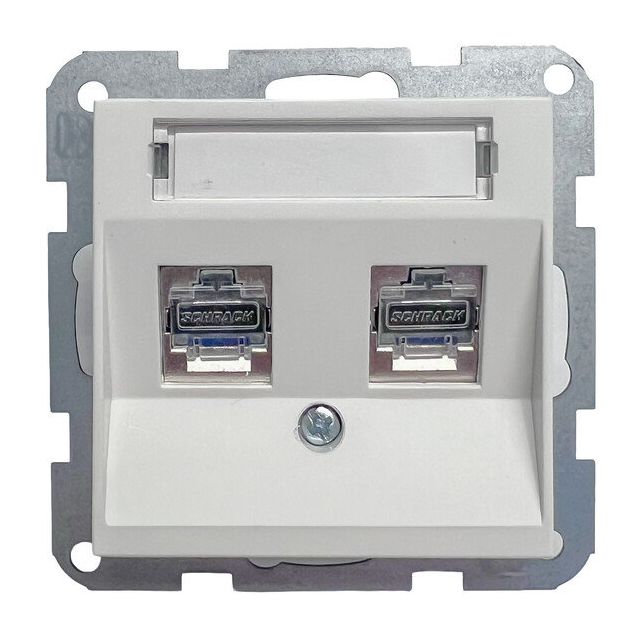 Datarasia Tamcontrol Visio S 2xRJ45 valkoinen - peitelevyllä ja datarasialla, eri värejä