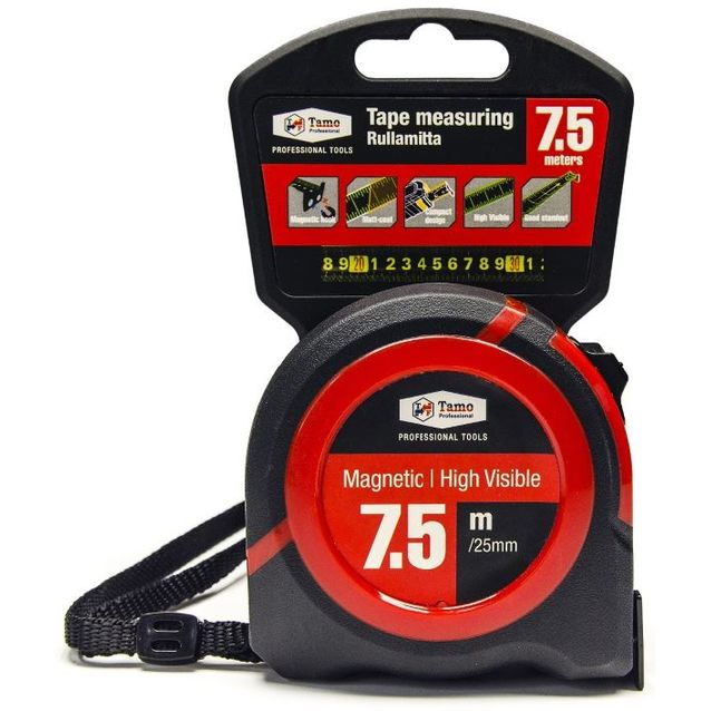 Magneettinen mittanauha Tamo Tamoline 7,5 m x 25mm