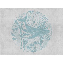 Kuvatapetti A.S. Creation THE WALL 38306-1, 371x280cm, turkoosi