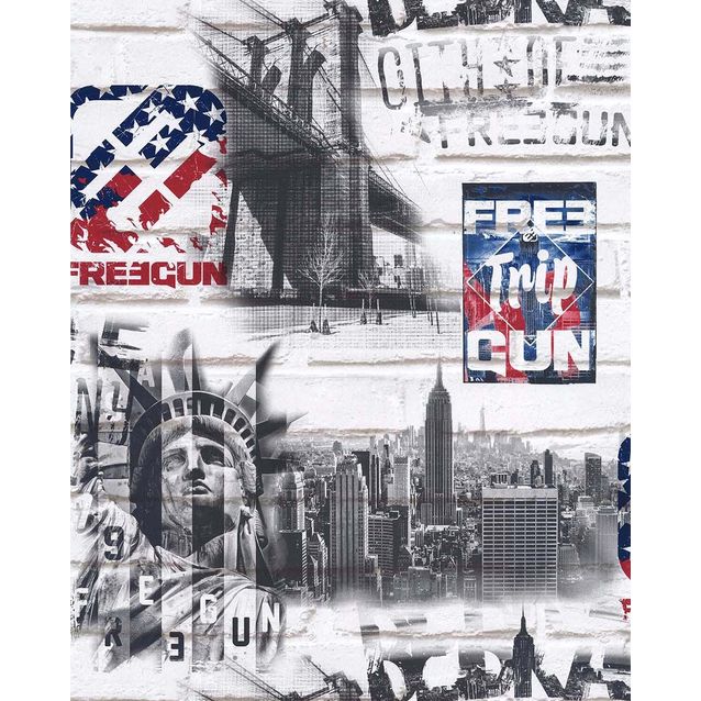 Tapetti Lutece Les Aventures 21 51170809, harmaa