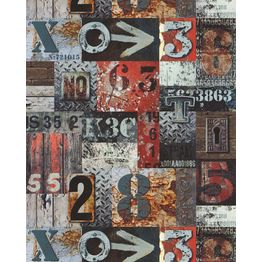 Tapetti Lutece Les Aventures 21 51171510, graafinen/geometrinen, vintage, monivärinen