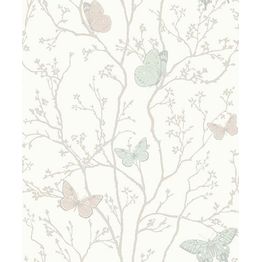 Tapetti Fiona No Limits 5608XX, kasvi, perhonen