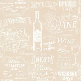 Tapetti Galerie Kitchen Elements CK36632, teksti, vintage, beige