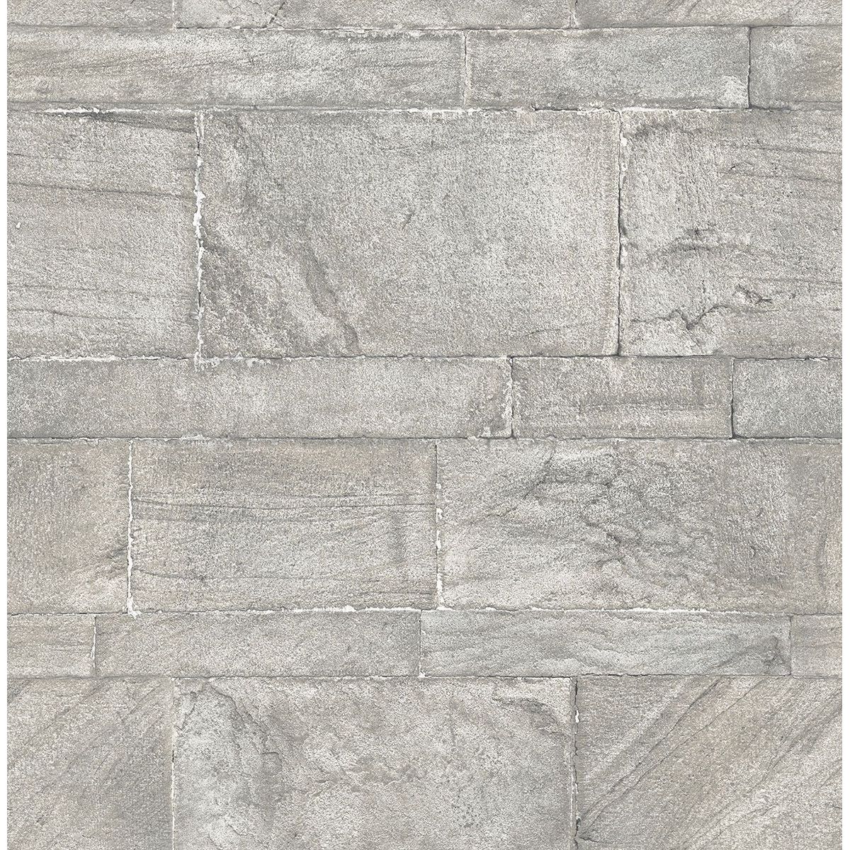 Tapetti Fine Decor Trilogy Stone Block Wall, vaaleanharmaa