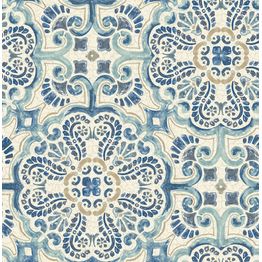 Tapetti Fine Decor Trilogy Oriental, ornamentti, sininen