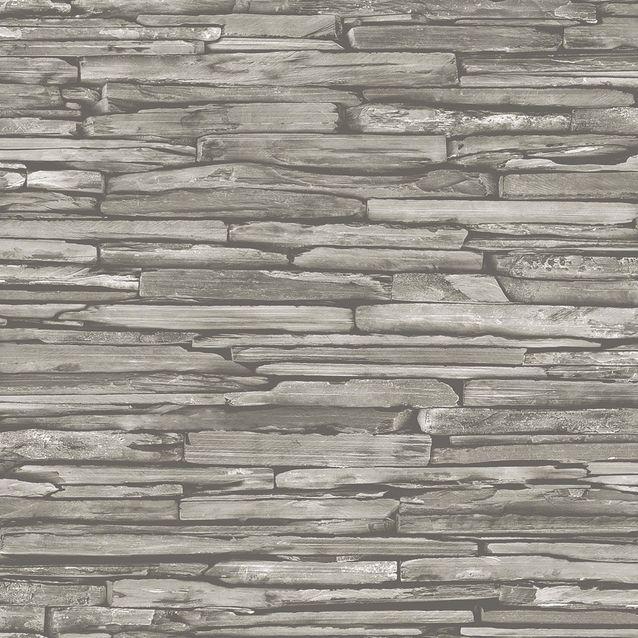 Tapetti Fine Decor Trilogy Stacked Stone Wall, harmaa