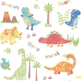 Lastenhuoneen tapetti Galerie Tiny Tots 2 G78363-64, dinosaurus