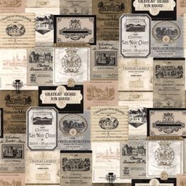 Tapetti Galerie Kitchen Elements KK26753, teksti, vintage, beige