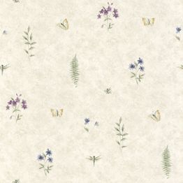 Tapetti Galerie Kitchen Elements SP21157, romanttinen, perhonen, sudenkorento, beige