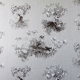 Tapetti Mimou Metallic WP2041, kasvi, ruskea